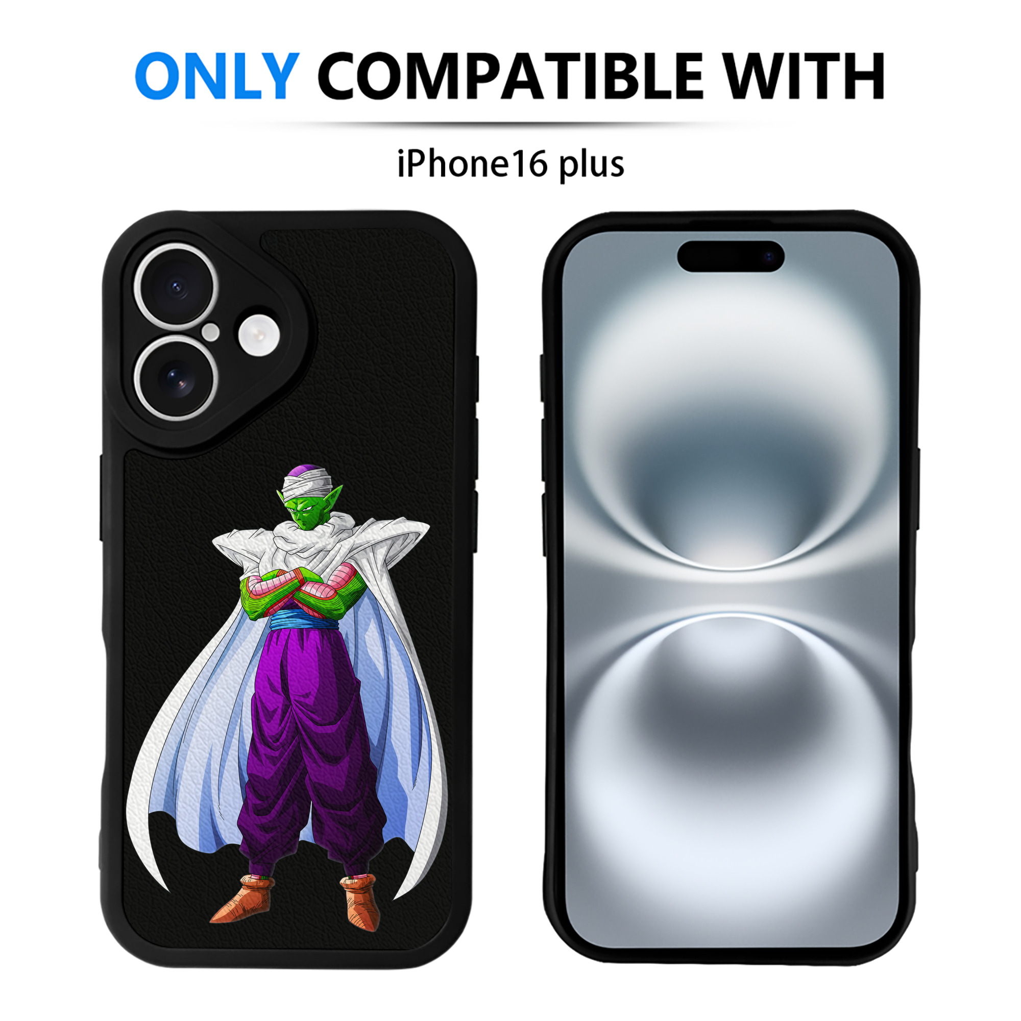 （画像用） ドラゴンボール ピッコロ DRAGON BALL Piccolo 【iPhone 16シリーズ対応】シリコンスマホケース（レザー調） 材質：シリコン